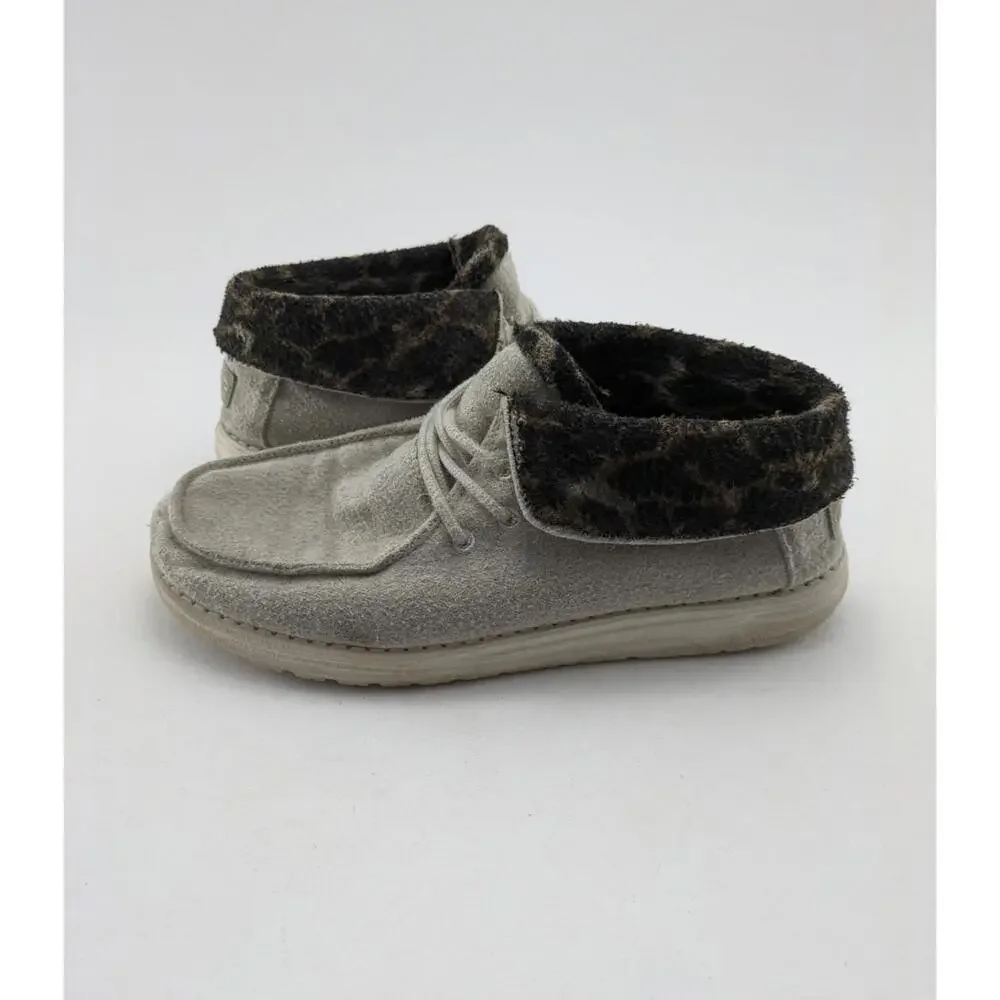 Womens Hey Dude Britt Cream Cheetah Lightweight Casual Shoes 121770149 Size‎ 10